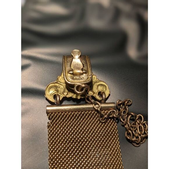 Antique Victorian mesh gold filled pocket watch fob by F.M. C.O. in good condit - Picture 4 of 7